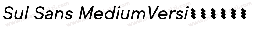 Sul Sans MediumVersi字体转换